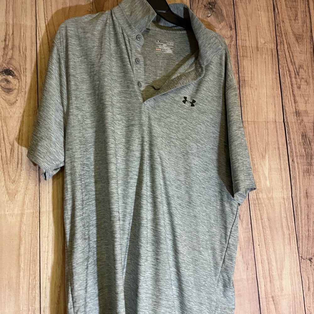 Under Armour Men's Heather Gray Polo Shirt